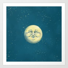 Vintage Moon Art Print