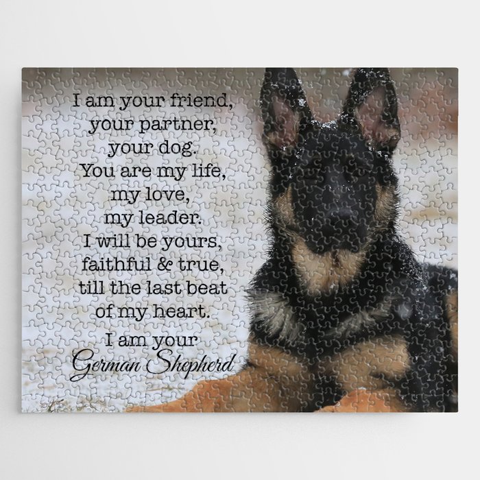 I Am Your German Shepherd Jigsaw Puzzle by Stamp City Society6
