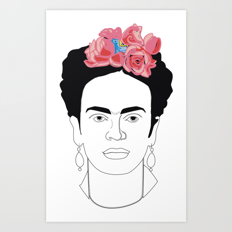 Frida Kahlo Flower Crown Art Print By Notanorphan Society6