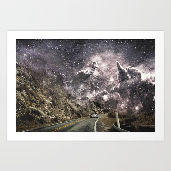 Space gazing Highway One Art Print