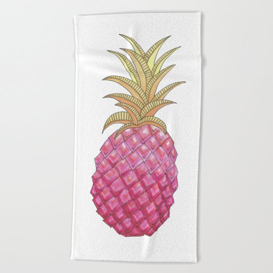 Ombre Pink Pineapple Beach Towel