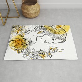 nature flower woman Rug