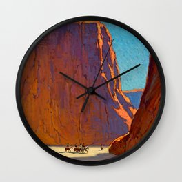 “Sunset Canyon de Chelly” by Edgar Payne Wall Clock