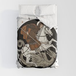 Sic Semper Draconis Duvet Cover