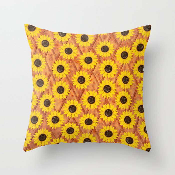 Sunflower Delight Throw Pillow