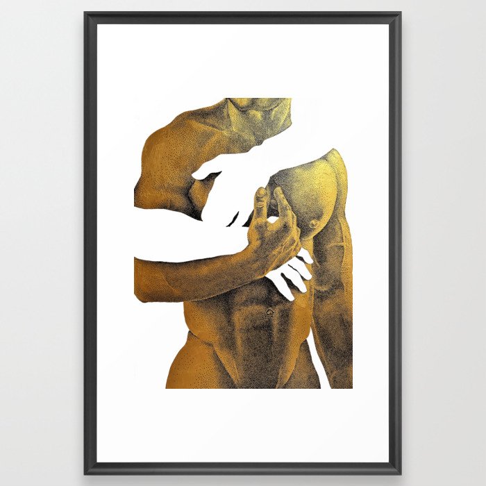 Echoes II - NOODOOD Painting (Gold doesn't print shiny) Framed Art Print
