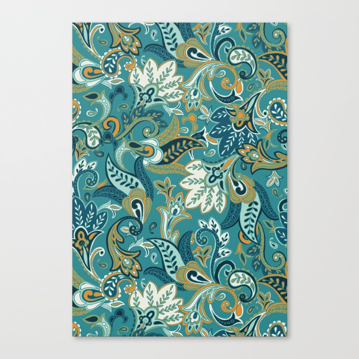 I Fall For Autumn Paisley - Everyday Colorway Canvas Print