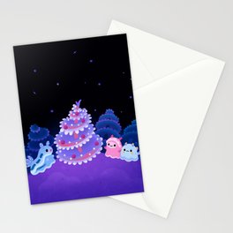 Merry christmas tree worm Stationery Card
