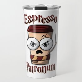 Espresso Patronum Travel Mug | Digital, Oil, Hermione, Hp, Colored Pencil, Chalk Charcoal, Espresso, Acrylic, Pattern, Typography 