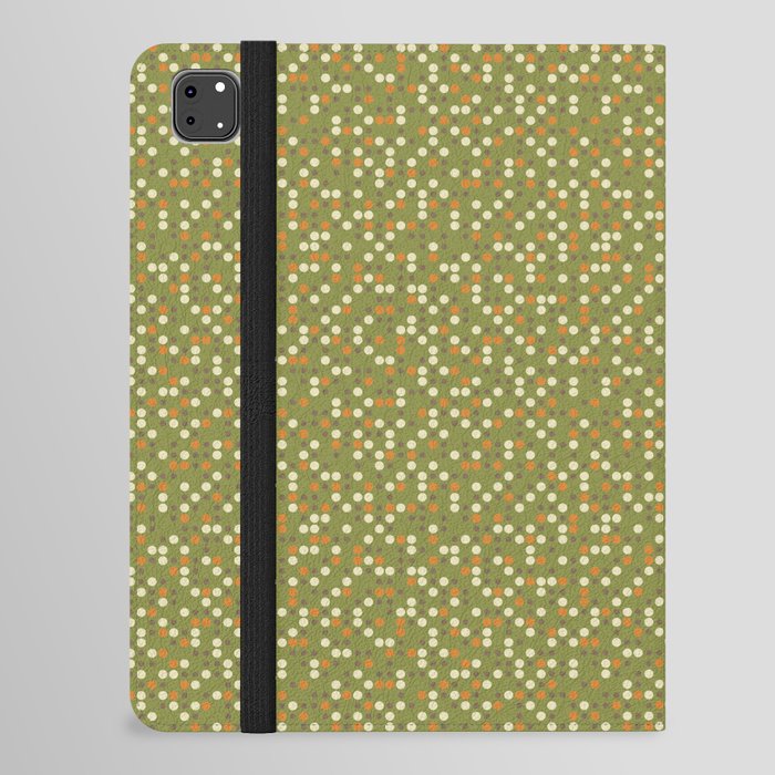 Olive Mid Century Modern Dots iPad Folio Case
