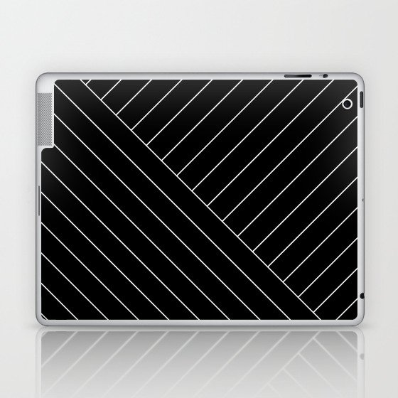 Abstract geometric lines black Laptop & iPad Skin