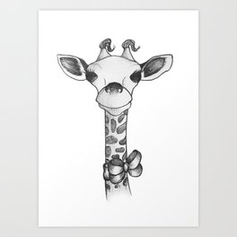 Little cute Giraffe Art Print