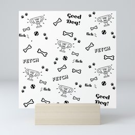 Good Dog - Dog Themed Pattern Mini Art Print