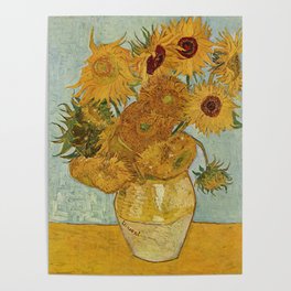 Vincent Van Gogh Vase with Twelve Sunflowers 1888 Poster
