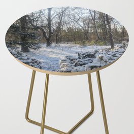 Snowy Woods Side Table