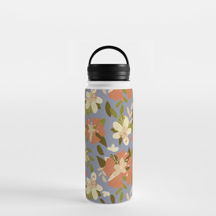 Retro hibiscus  Water Bottle