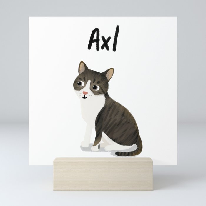 Custom Cat "Axl" Mini Art Print