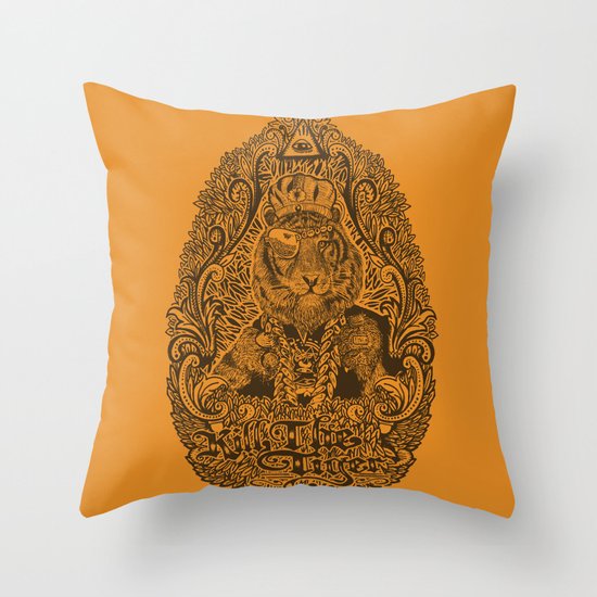 kill the tiger Throw Pillow