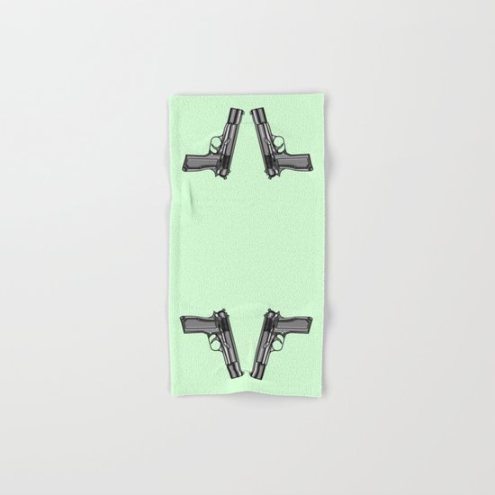 Hip Tattoo Pistols Hand & Bath Towel