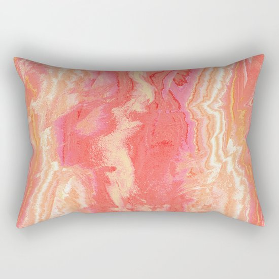 Texture pink and orange Rectangular Pillow