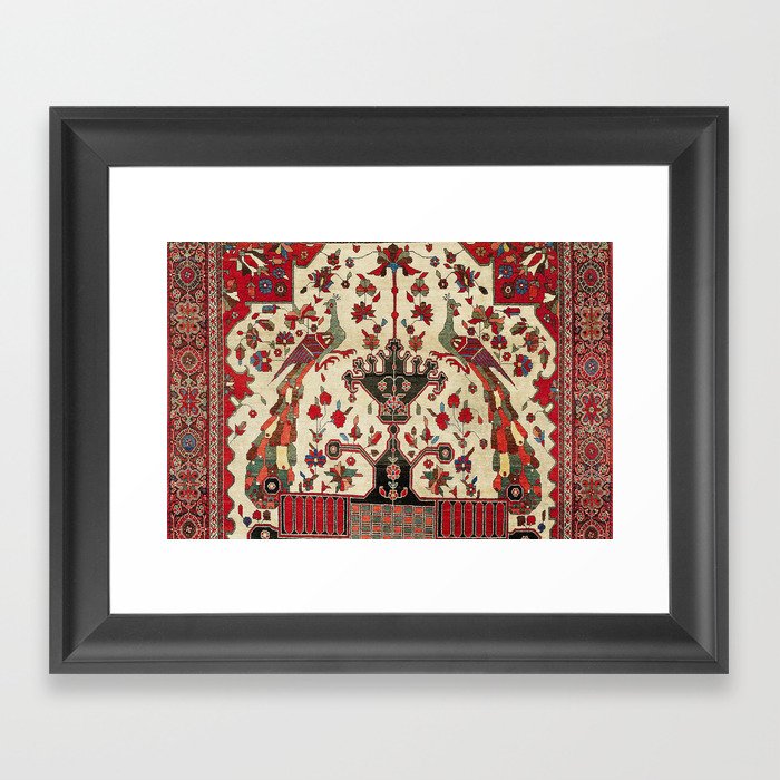 Farahan Arak Antique Persian Rug Print Framed Art Print