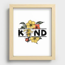 Retro Be Kind Bee Recessed Framed Print