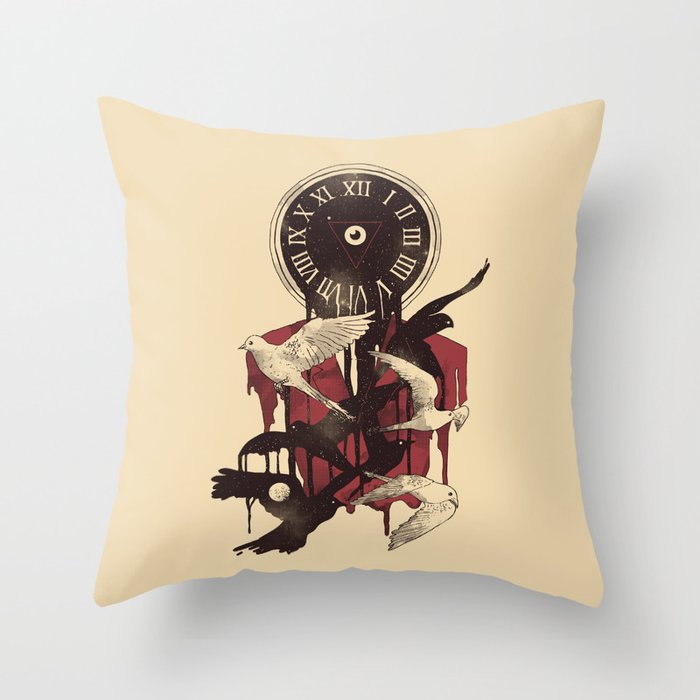 Existence in Time and Space Throw Pillow