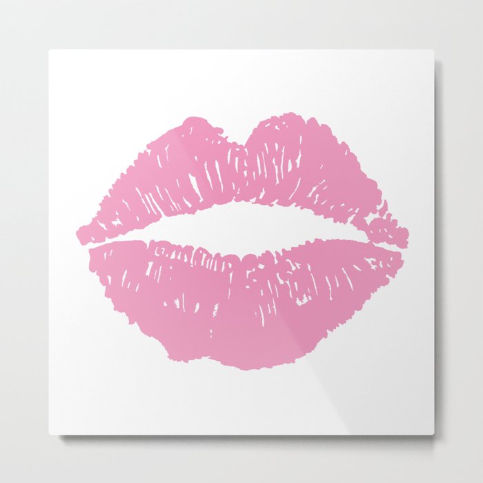 Light Pink Lips Metal Print