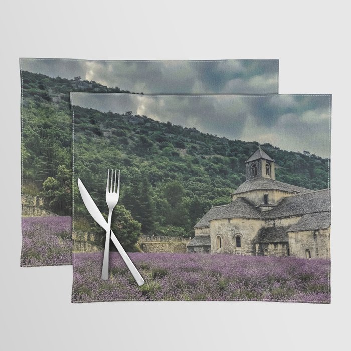 lavender field in Provence by Sénanque Abbey Placemat