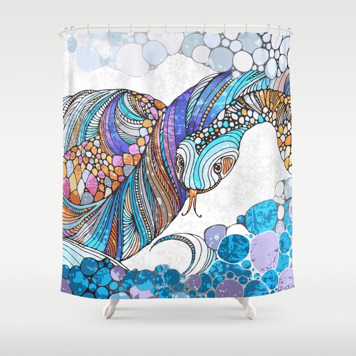 Water Snake Shower Curtain