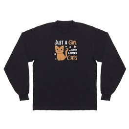 Just A Girl Who Loves Cats Kawaii Cat Long Sleeve T-shirt