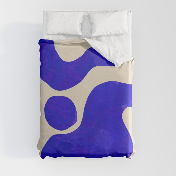 Abstract Linework Study in Indigo Blue Duvet Cover