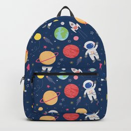 Across the Universe Backpack | Shuttle, Planets, Drawing, Galaxy, Galassia, Spaceman, Space, Planet, Digital, Pattern 