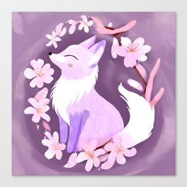 Purple Fox Canvas Print