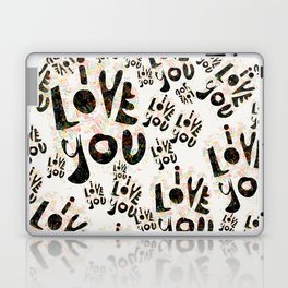 I Love You Graffiti Street Art Pattern  Laptop & iPad Skin