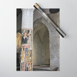Religious Medieval Paintings, Saint Francis Church, Narni, Italy Wrapping Paper