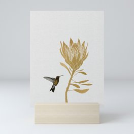 Hummingbird & Flower I Mini Art Print