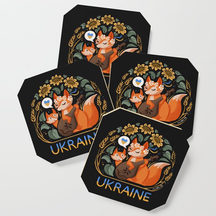Support Ukraine Fox Coaster