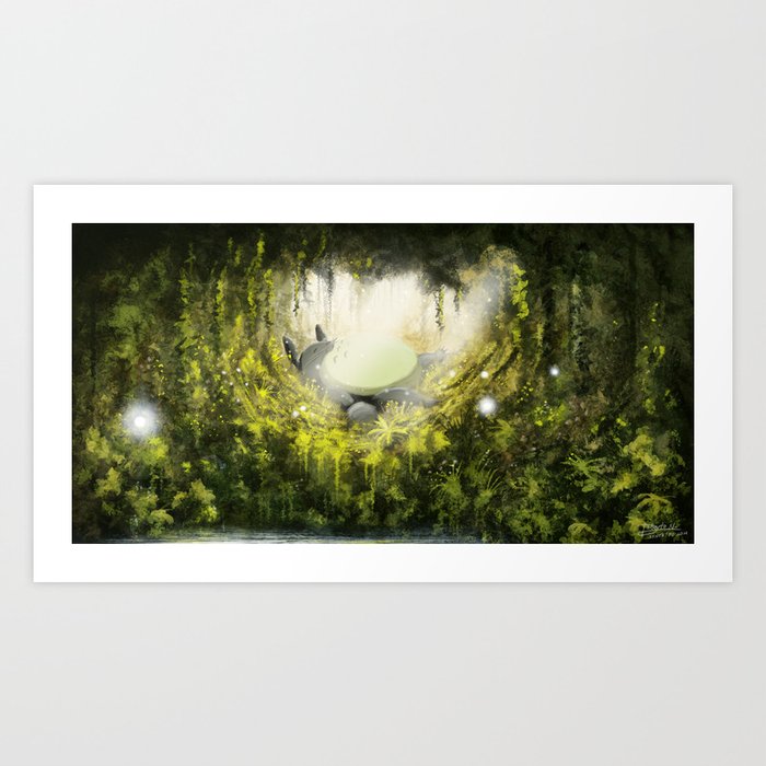 Totoro's Dream Art Print