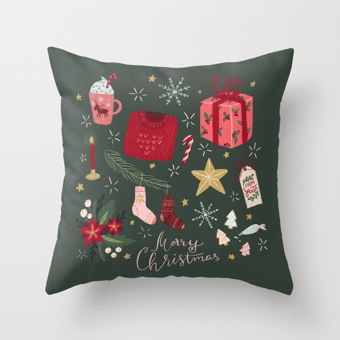 Merry Christmas Throw Pillow