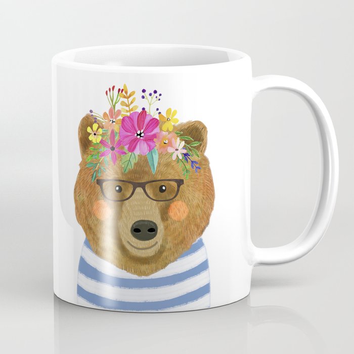 BEAR WITH FLOWERS Coffee Mug