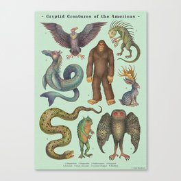 Cryptids of the Americas Canvas Print