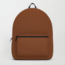 Ginger Bread brown solid color modern abstract pattern Backpack