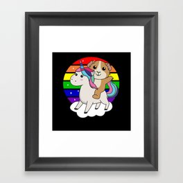 Guinea Pig Unicorn Rainbow Animals Unicorns Framed Art Print
