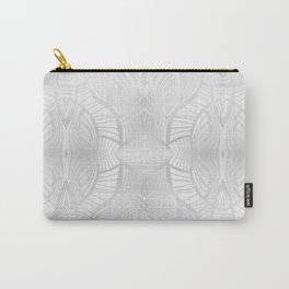 Paris Royal - Watercolor Art Deco Silver Grey Carry-All Pouch | Silver, Art Deco, Illustration, Vintage, Abstract Art, Black And White, Acrylic, Nature, Contemporary, Modern 