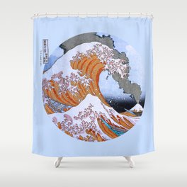 Great Wave Shower Curtains Society6