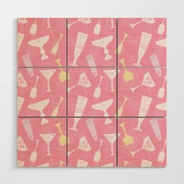 Cocktail Hour (Pink) Wood Wall Art