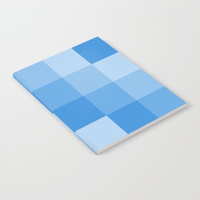 Four Shades of Light Blue Square Notebook by Shelley Ylst Art