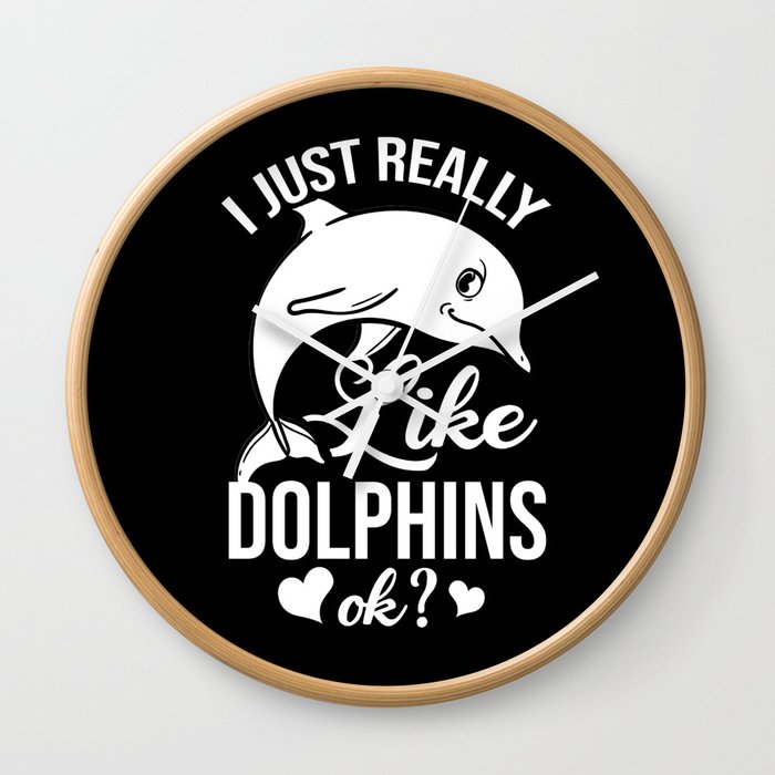 Dolphin Trainer Animal Lover Funny Cute Wall Clock