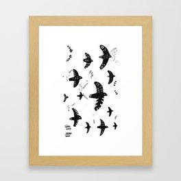 Flying birds Framed Art Print